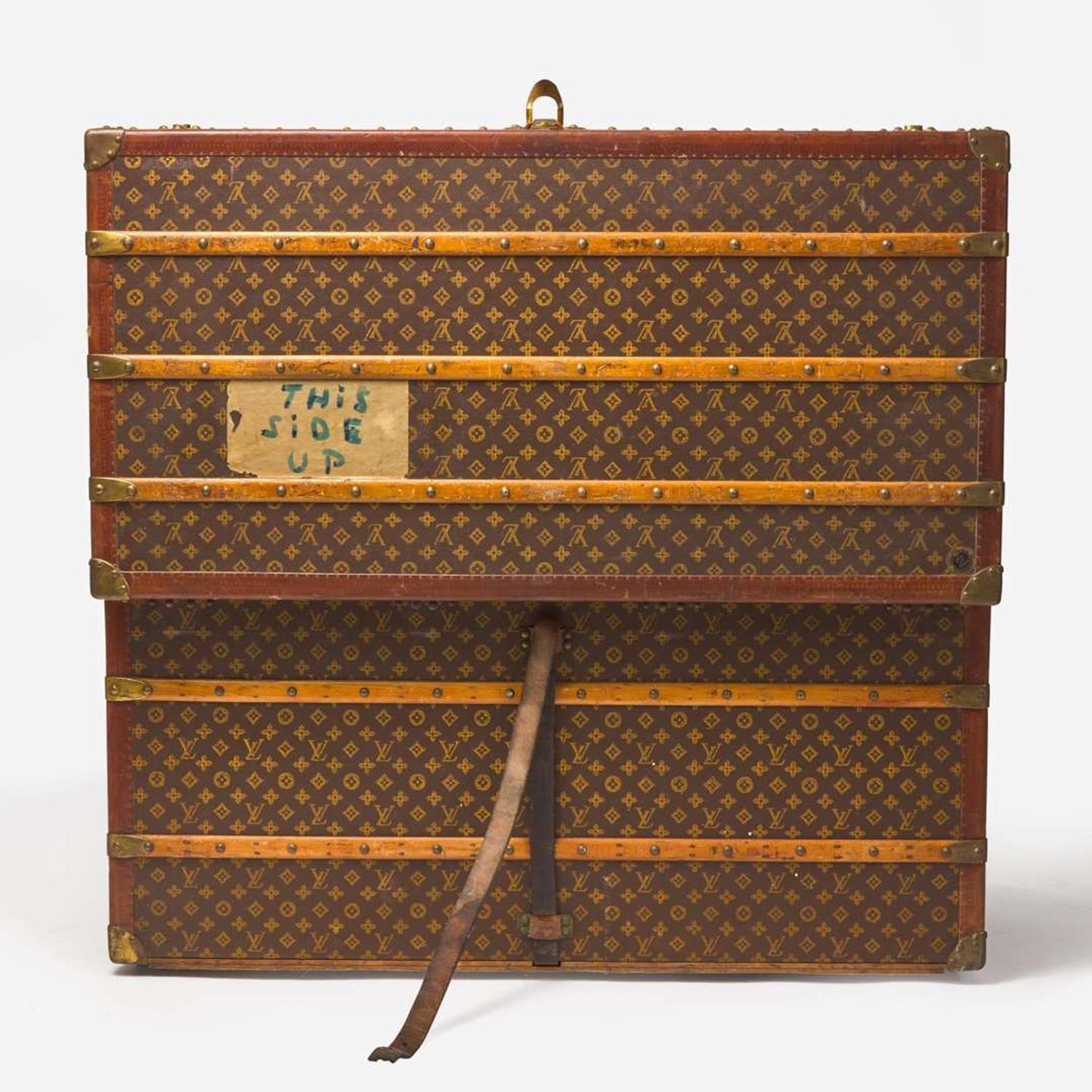 A Louis Vuitton Monogrammed Canvas Steamer Trunk Early 20th-century