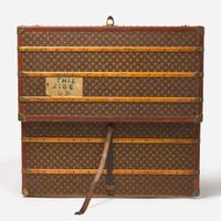 A Louis Vuitton Monogrammed Canvas Steamer Trunk Early 20th-century