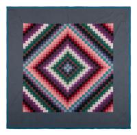 An Amish Sunshine and Shadow Pieced Cotton Quilt