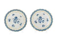 A Pair of Salopian Porcelain Plates — C. 1770