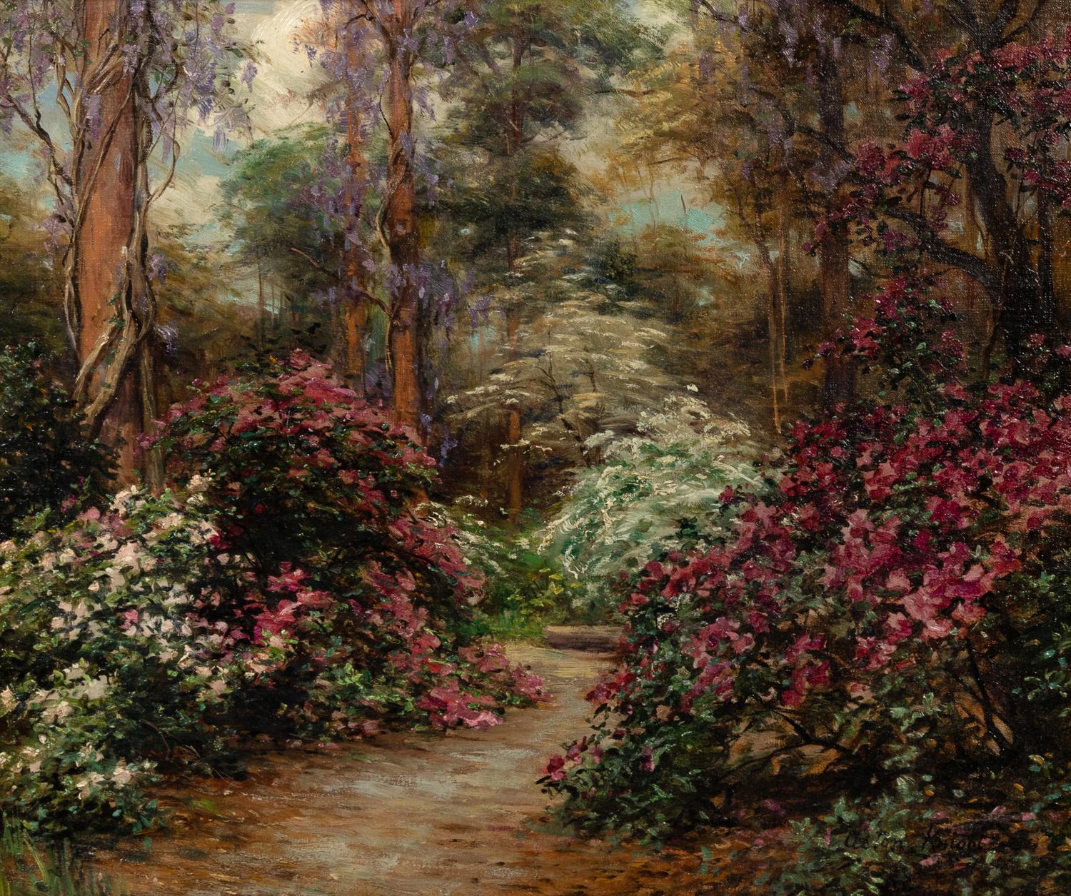Untitled (Garden with Pink Flowers)