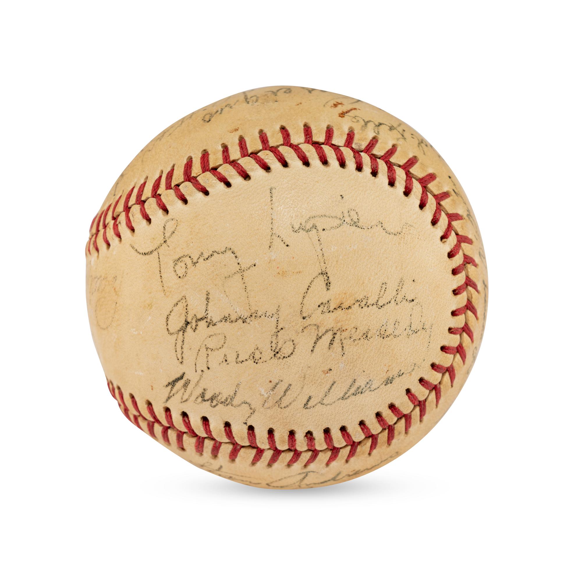 A 1946 Hollywood Stars Team Signed Autograph Baseball