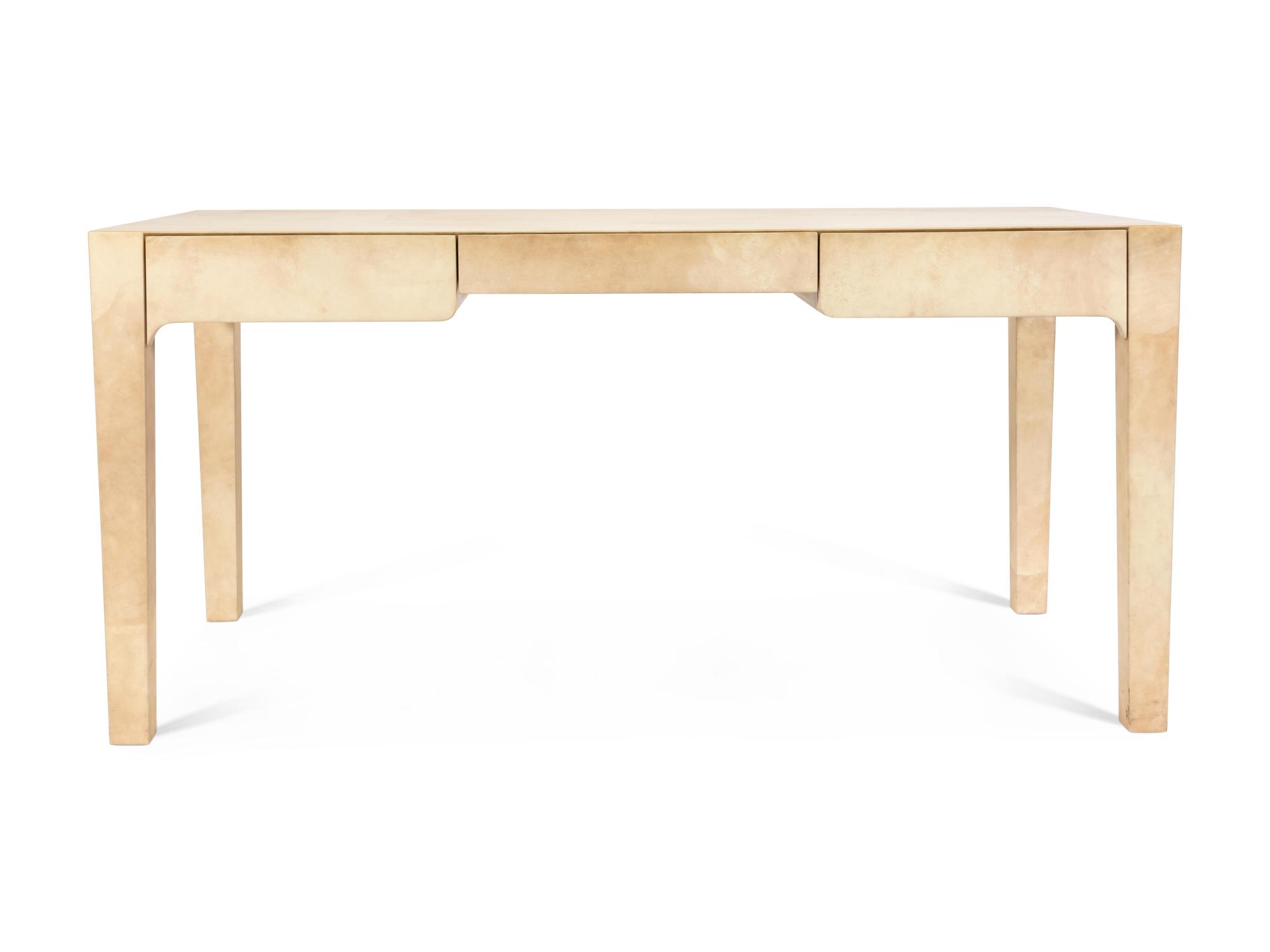 A Karl Springer Goatskin Desk — 20TH CENTURY
