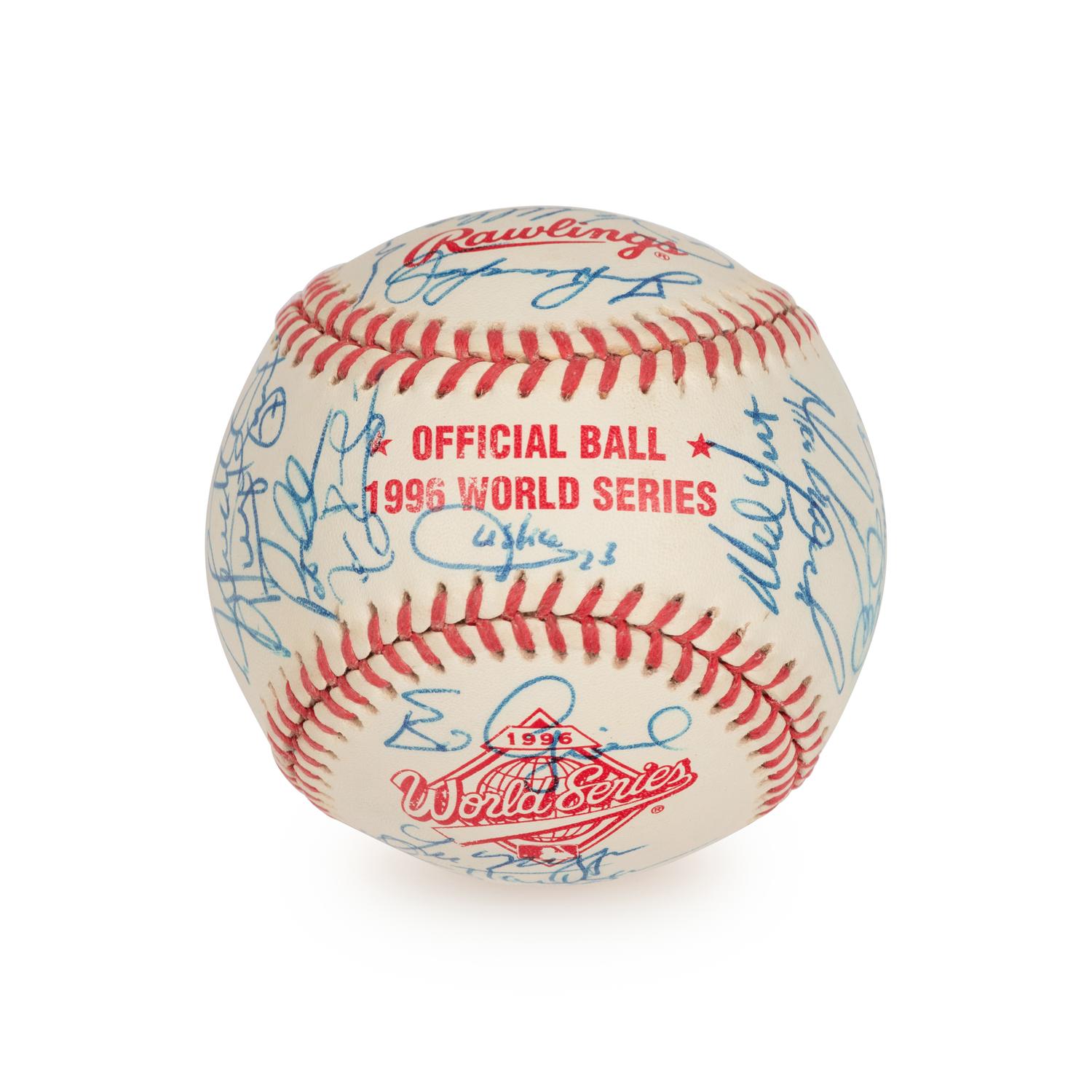 A 1995-96 Atlanta Braves Team Signed Autograph Baseball (Beckett Authentication Services)