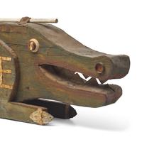 A Found Object Alligator-Form Trade Sign