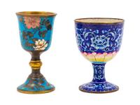 Two Chinese Painted Enamel Cups