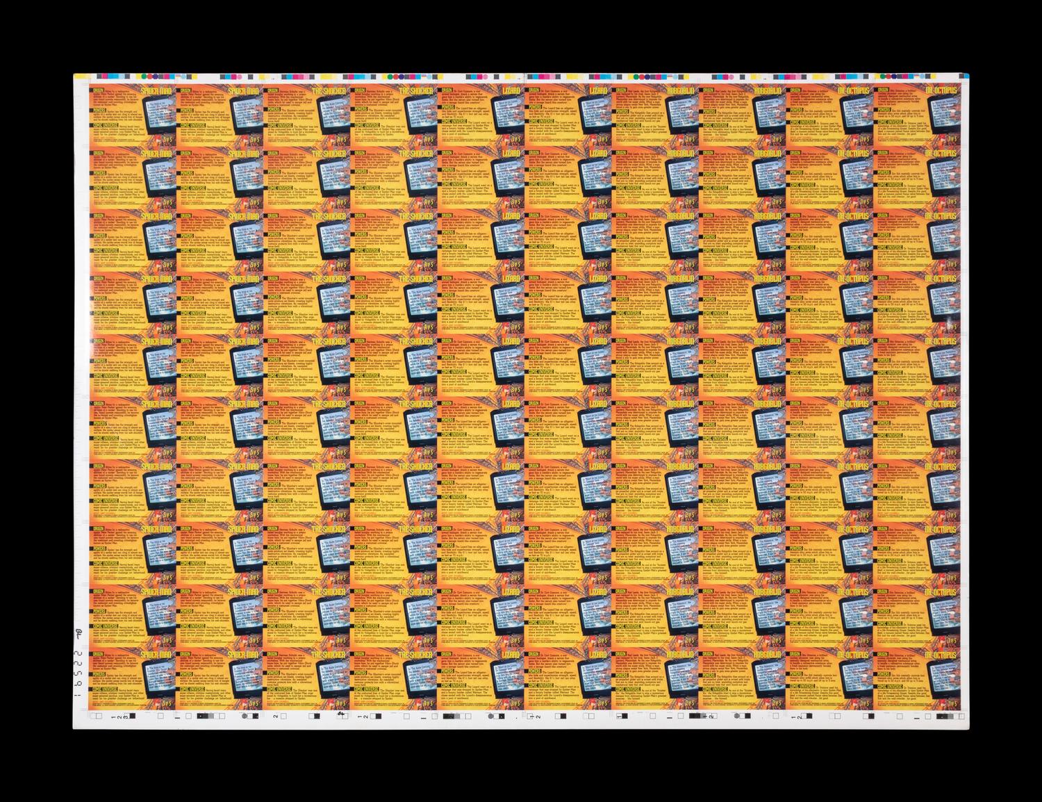 Two Uncut Sheets of 1995 Fleer Ultra Spider-Man Ralston Cereal Insert Cards (20 Sets Per Sheet)