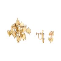 MODERNIST, YELLOW GOLD AND DIAMOND SET