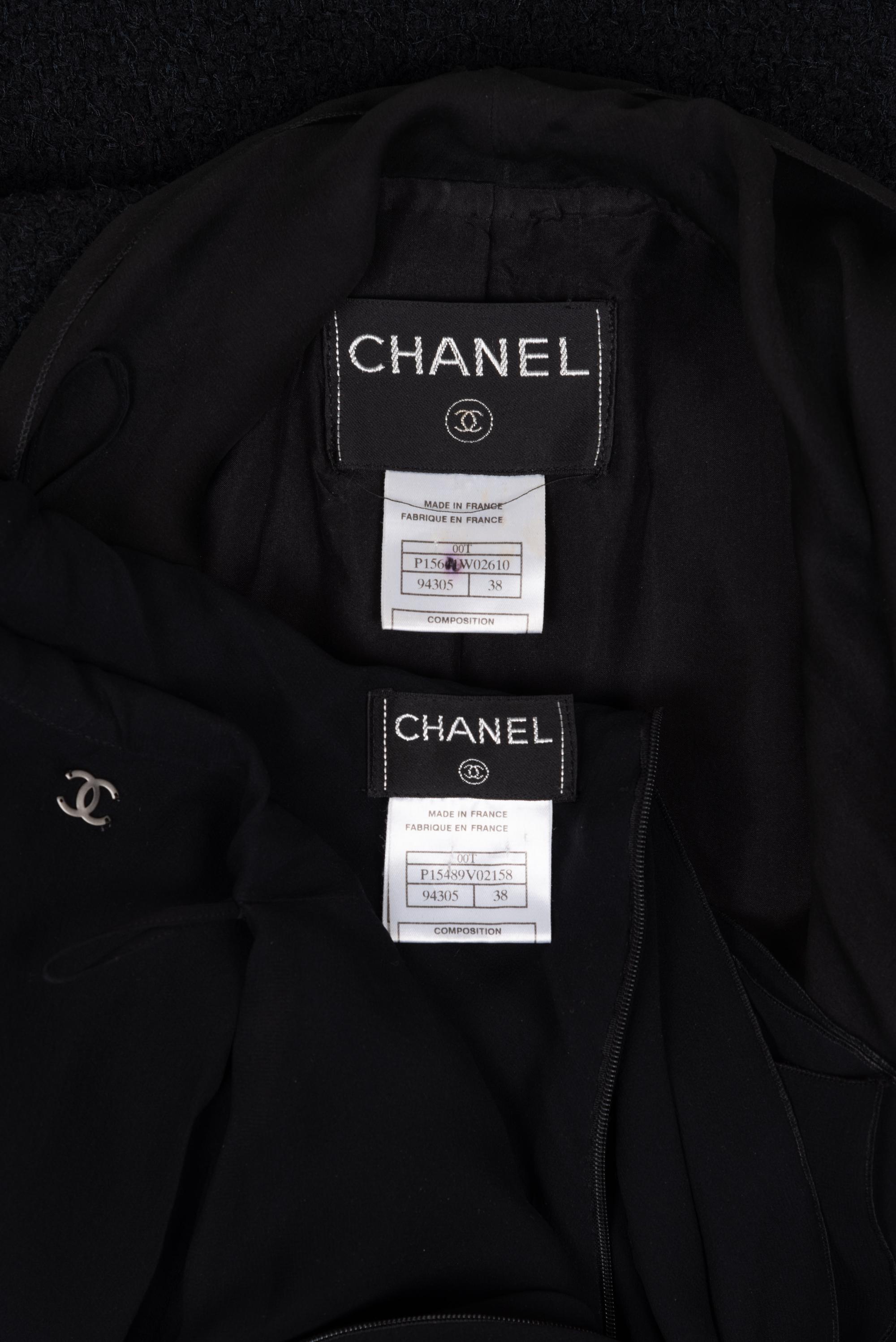 Chanel Tweed Jacket and Ruffled Skirt Ensemble, 2000