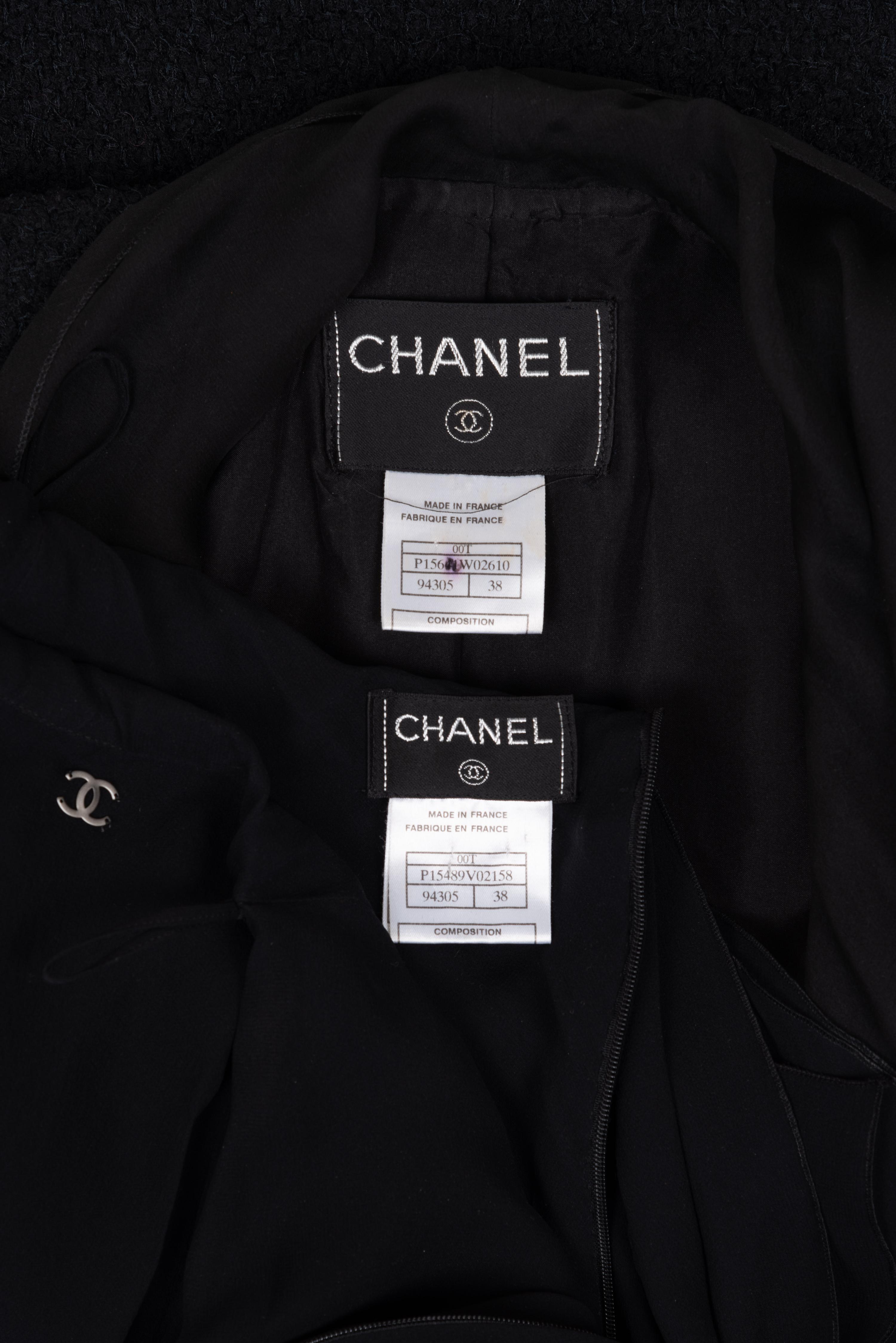 Chanel Tweed Jacket and Ruffled Skirt Ensemble, 2000