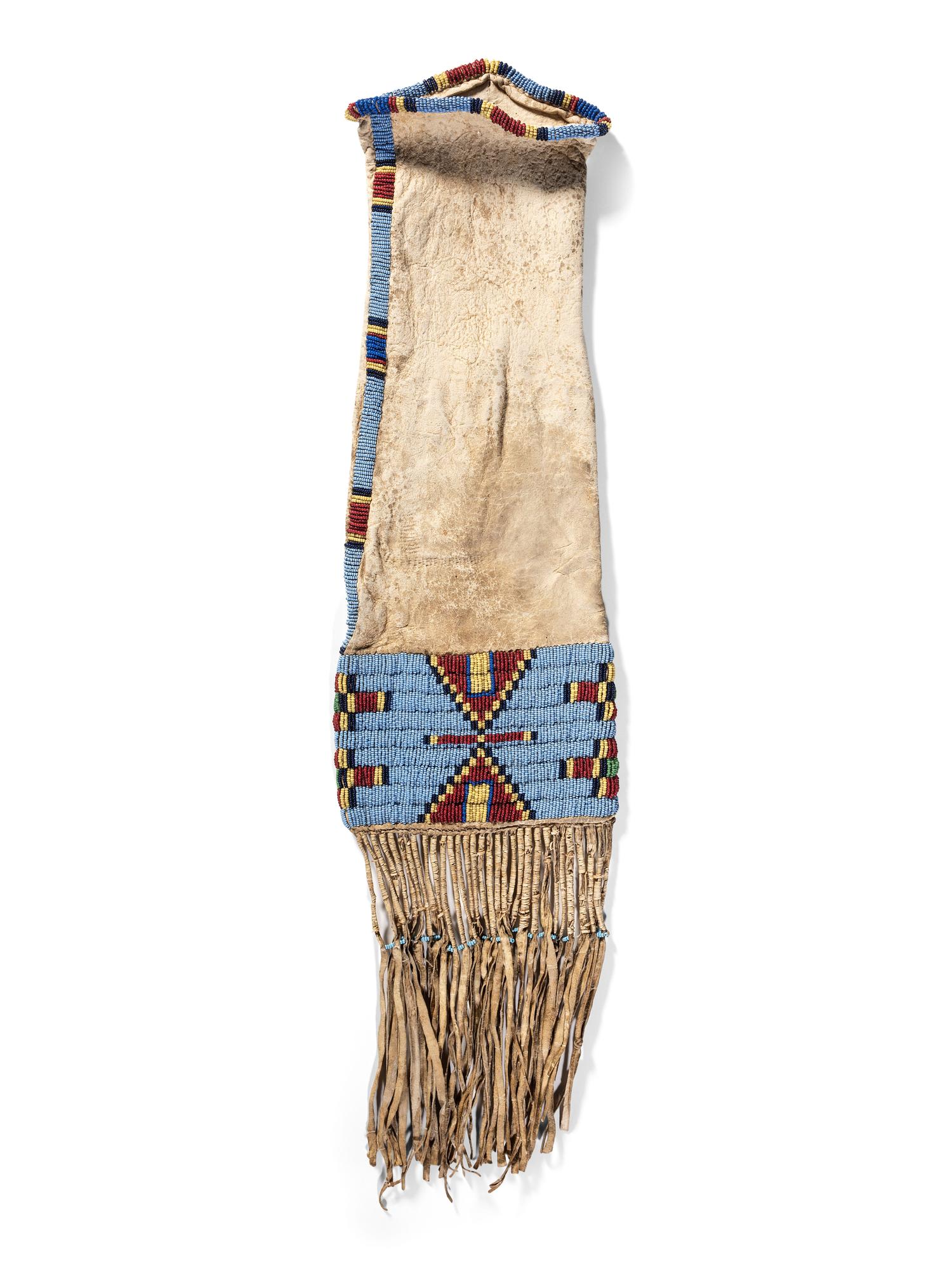 Central Plains Beaded Hide Tobacco Bag