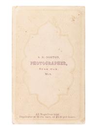 [CUSTER, George A. (1809-1876)]. CDV portrait after an engraving. Burr Oak, MI: S. R. Norton, n.d.