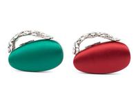 Two Pairs of Manolo Blahnik Satin Heels and Two Matching Clutches