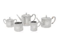 An American Arts & Crafts Silver Five-Piece Tea and Coffee Service