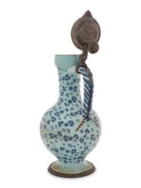 A Pewter Mounted Delft Pottery Tankard