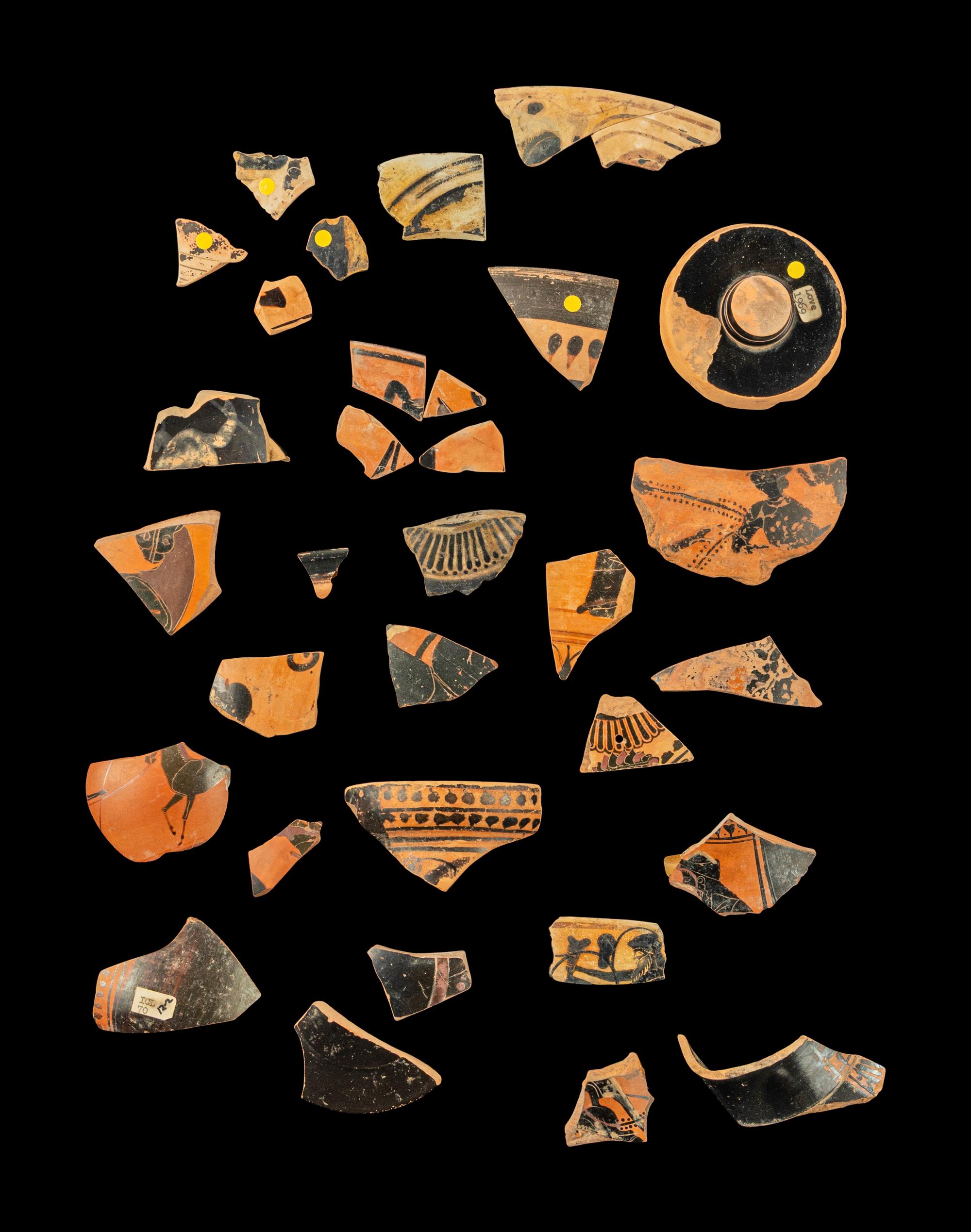 32 Attic Black-Figured Vase Fragments