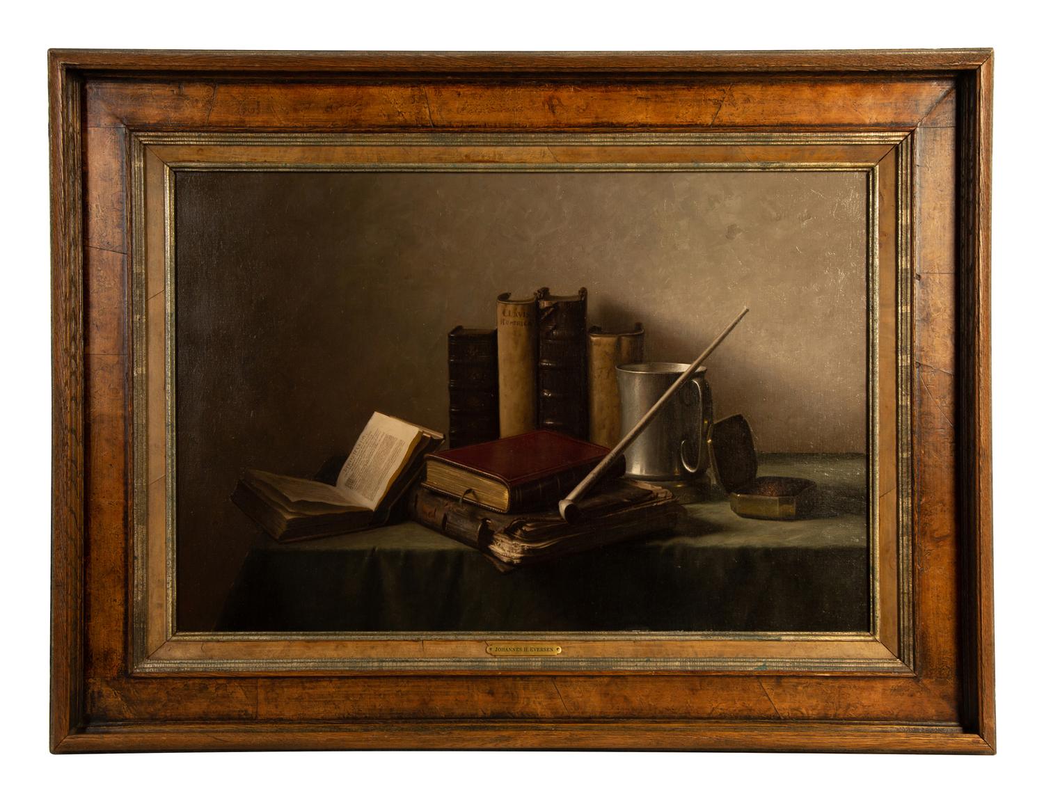 Still Life with Books and Pewter , 1965