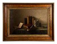 Still Life with Books and Pewter , 1965