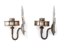 Pair of Southwestern-style Sterling Silver Sconces
