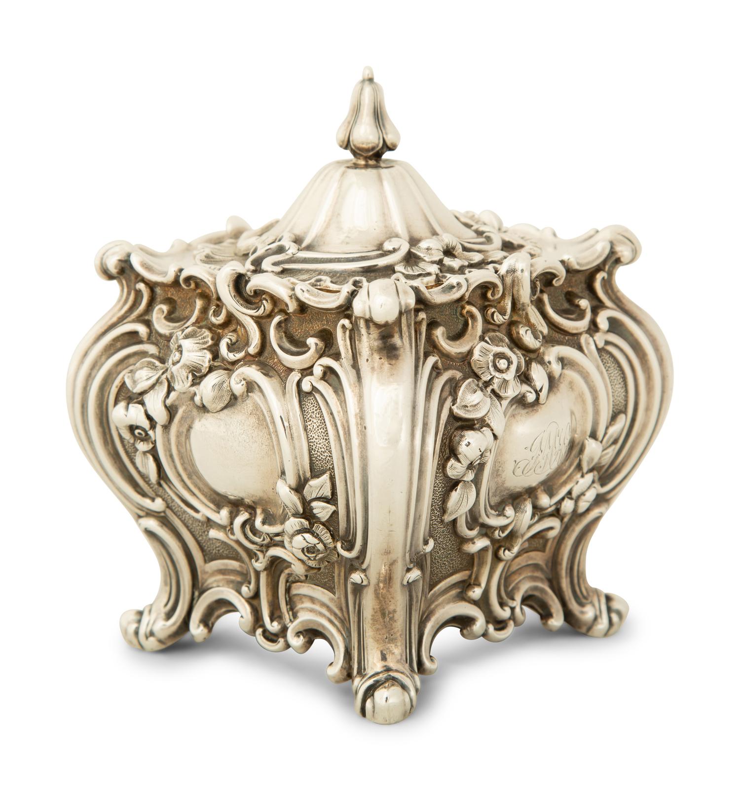 An English Silver Tea Caddy — Robinson, Edkins and Aston, Birmingham, 1841