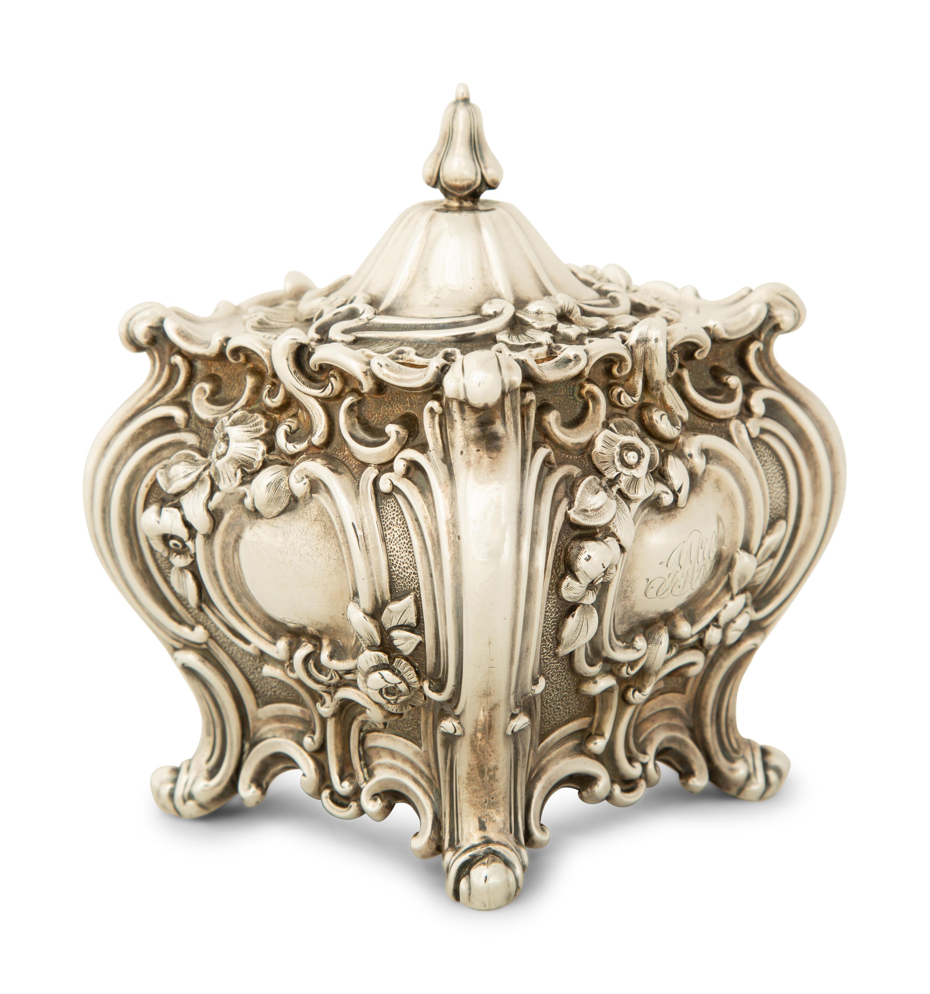 An English Silver Tea Caddy — Robinson, Edkins and Aston, Birmingham, 1841