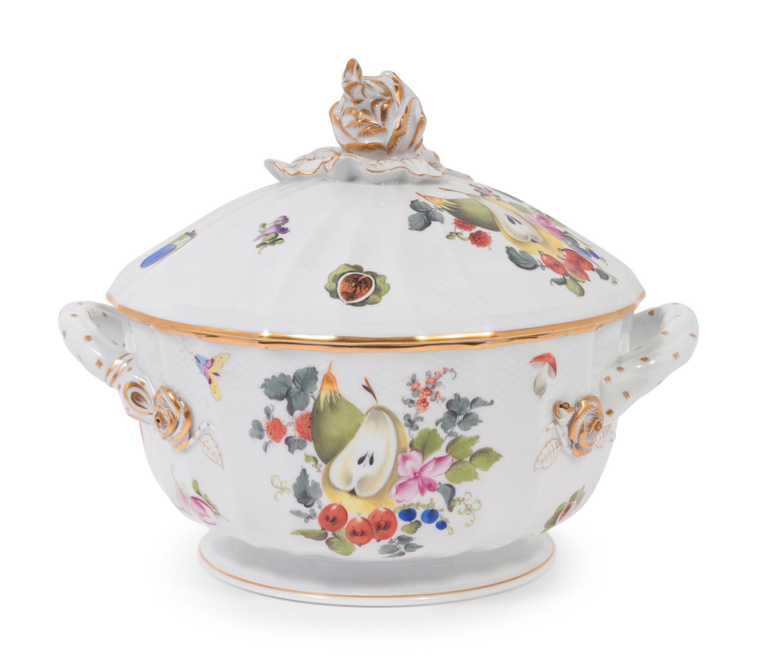 A Herend Market Garden Porcelain Tureen and Cover