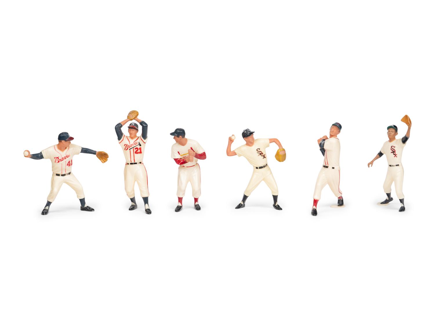 A Collection of Six Original Hartland Baseball Statues