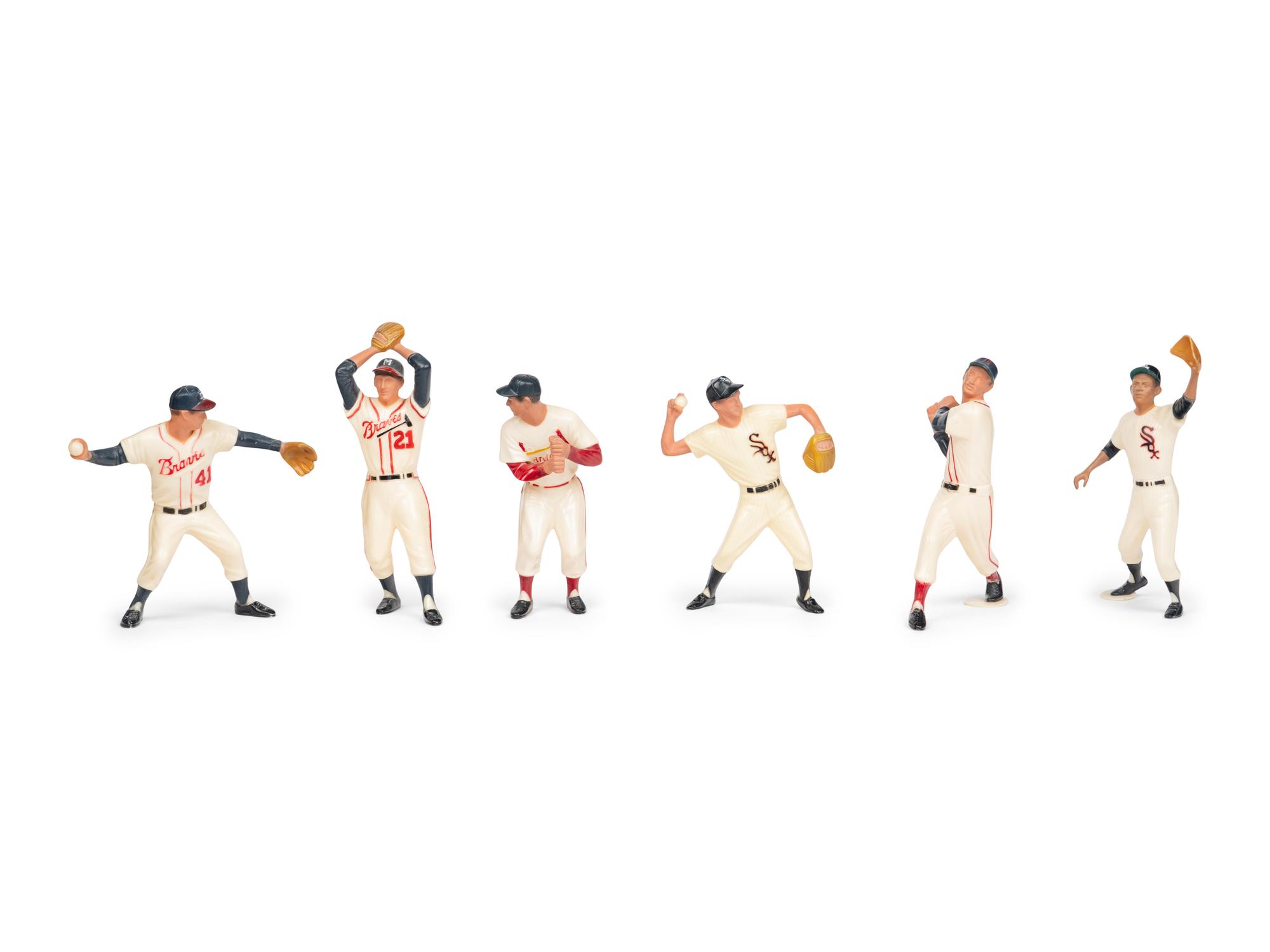 A Collection of Six Original Hartland Baseball Statues