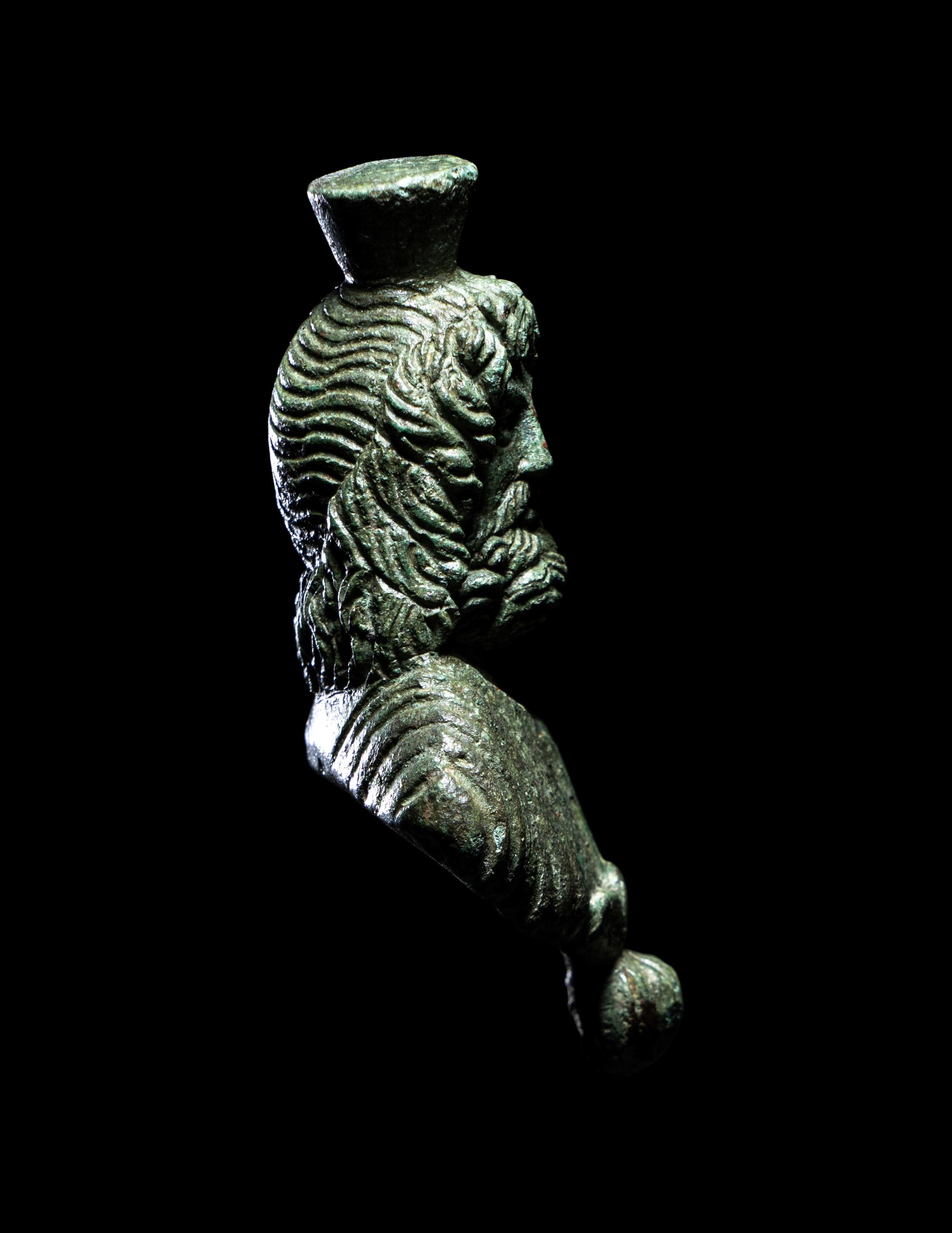 A Roman Bronze Bust of Serapis