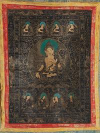 A Tibetan Thangka of a Bodhisattva