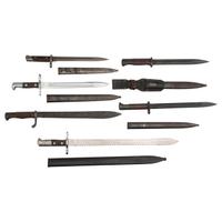Lot of 6 Foreign Military Bayonets Including: German, Swiss, Austrian & Czech