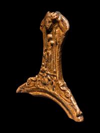A Hellenistic Molded Glazed Pottery Handle