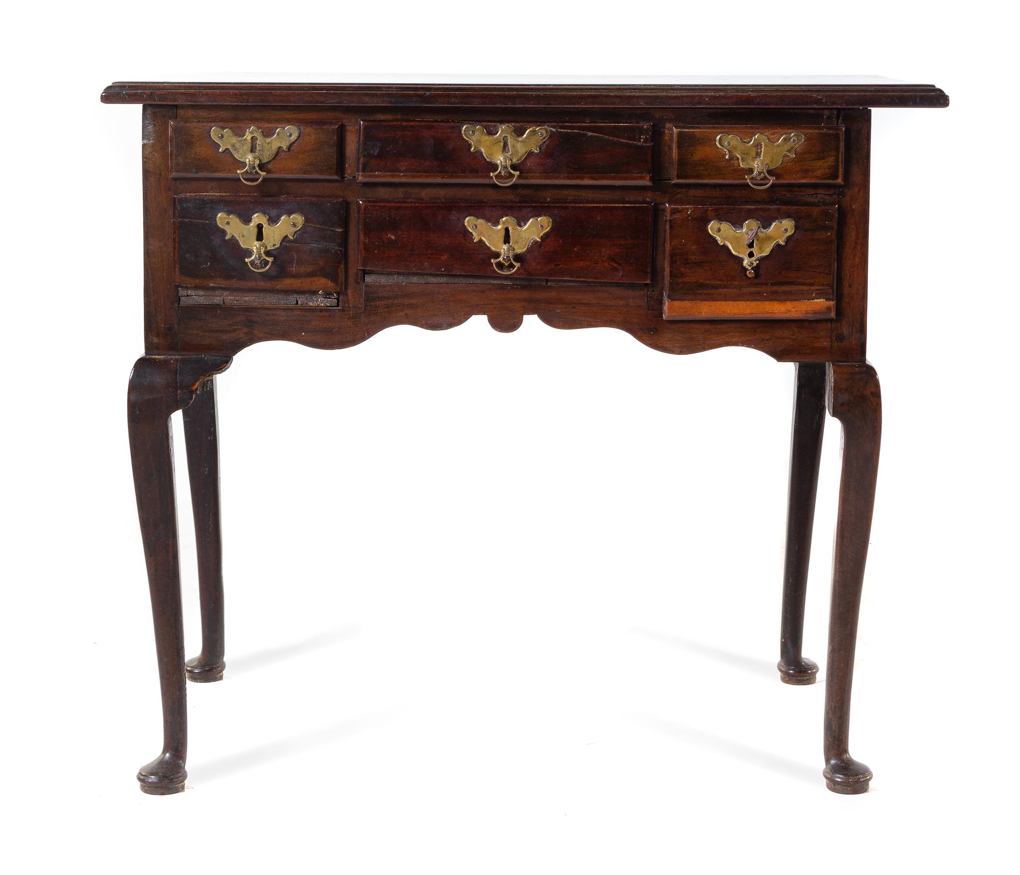 A Queen Anne Style Mahogany Lowboy