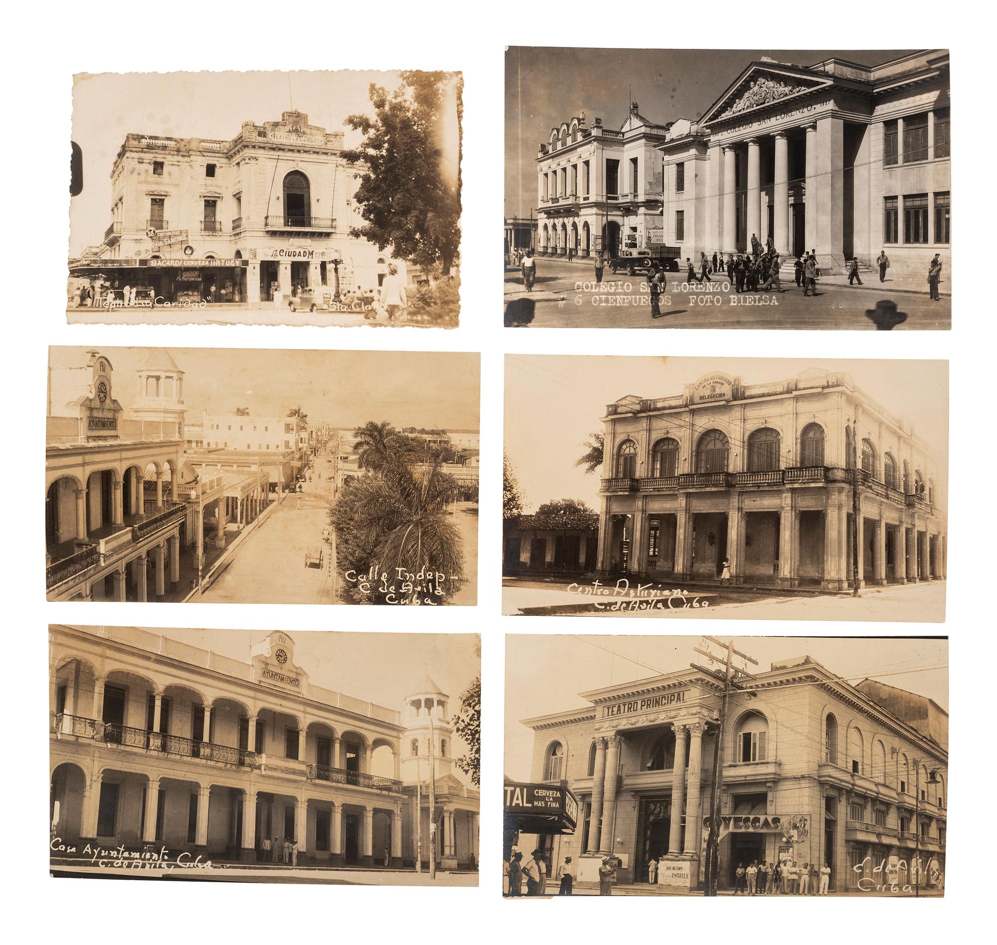 [EARLY PHOTOGRAPHY] -- [CUBA]. A group of 24 real photo postcards of Cuban scenes and personalities, including: