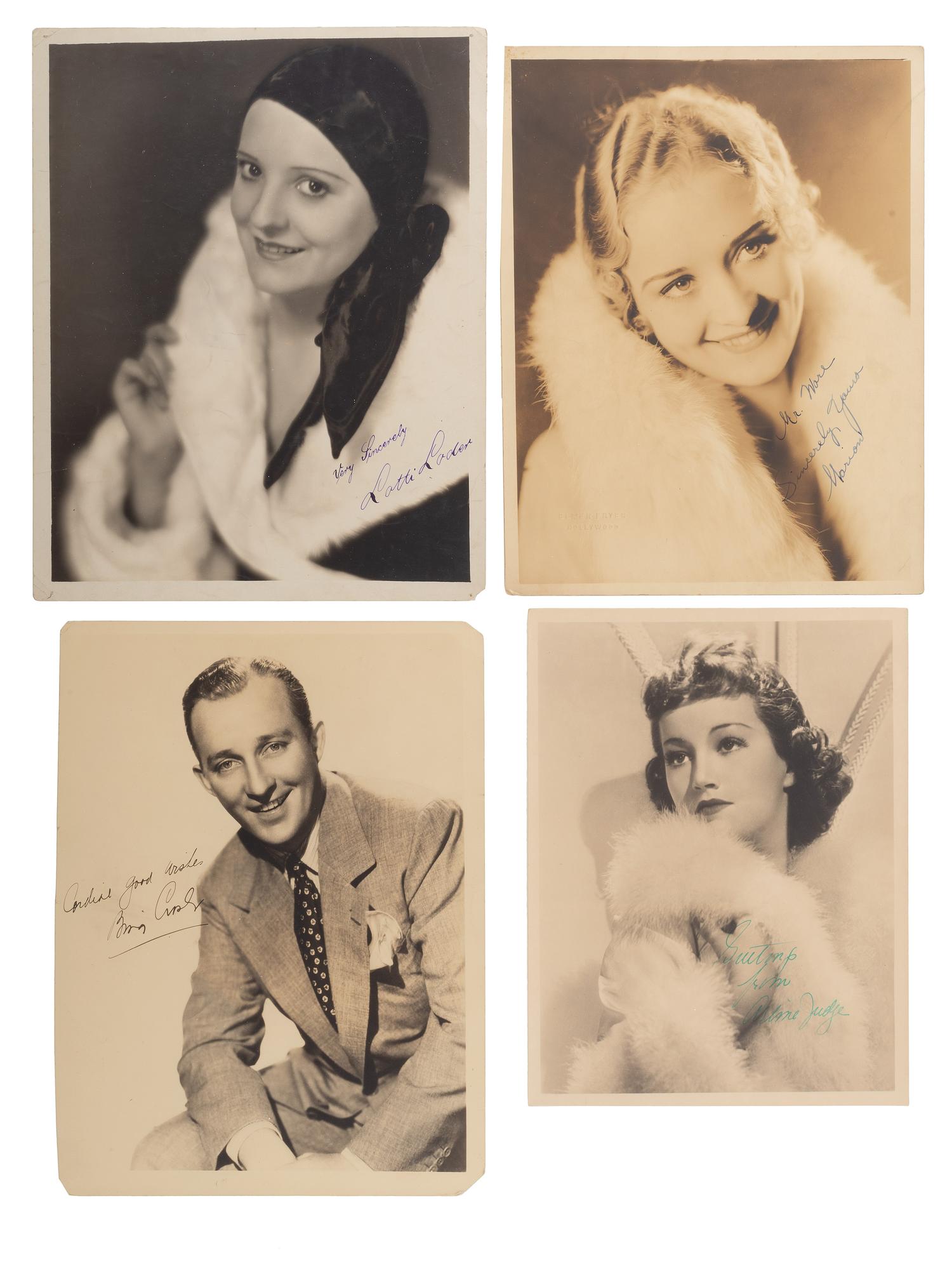 [FILM - HOLLYWOOD]. A large group of snapshots, signed photographs, press photos, and ephemera from early Hollywood.