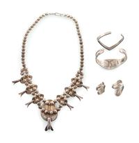Navajo Silver and Chip Inlay Jewelry