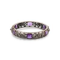 AMETHYST AND DIAMOND BANGLE BRACELET