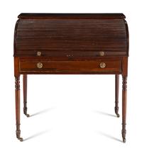 A George III Mahogany Tambour Desk