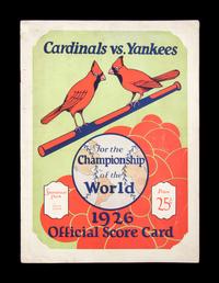 A New York Yankees vs. St. Louis Cardinals 1926 World Series Program