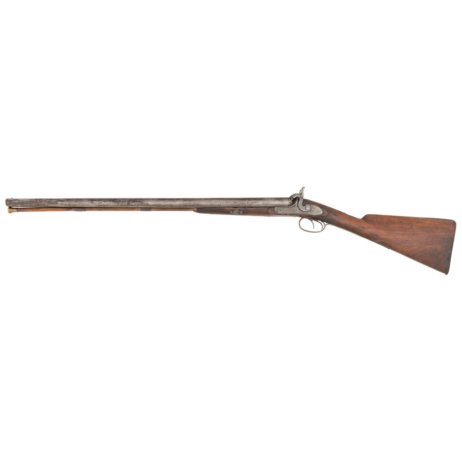 Belgian Percussion Double Barrel Shotgun