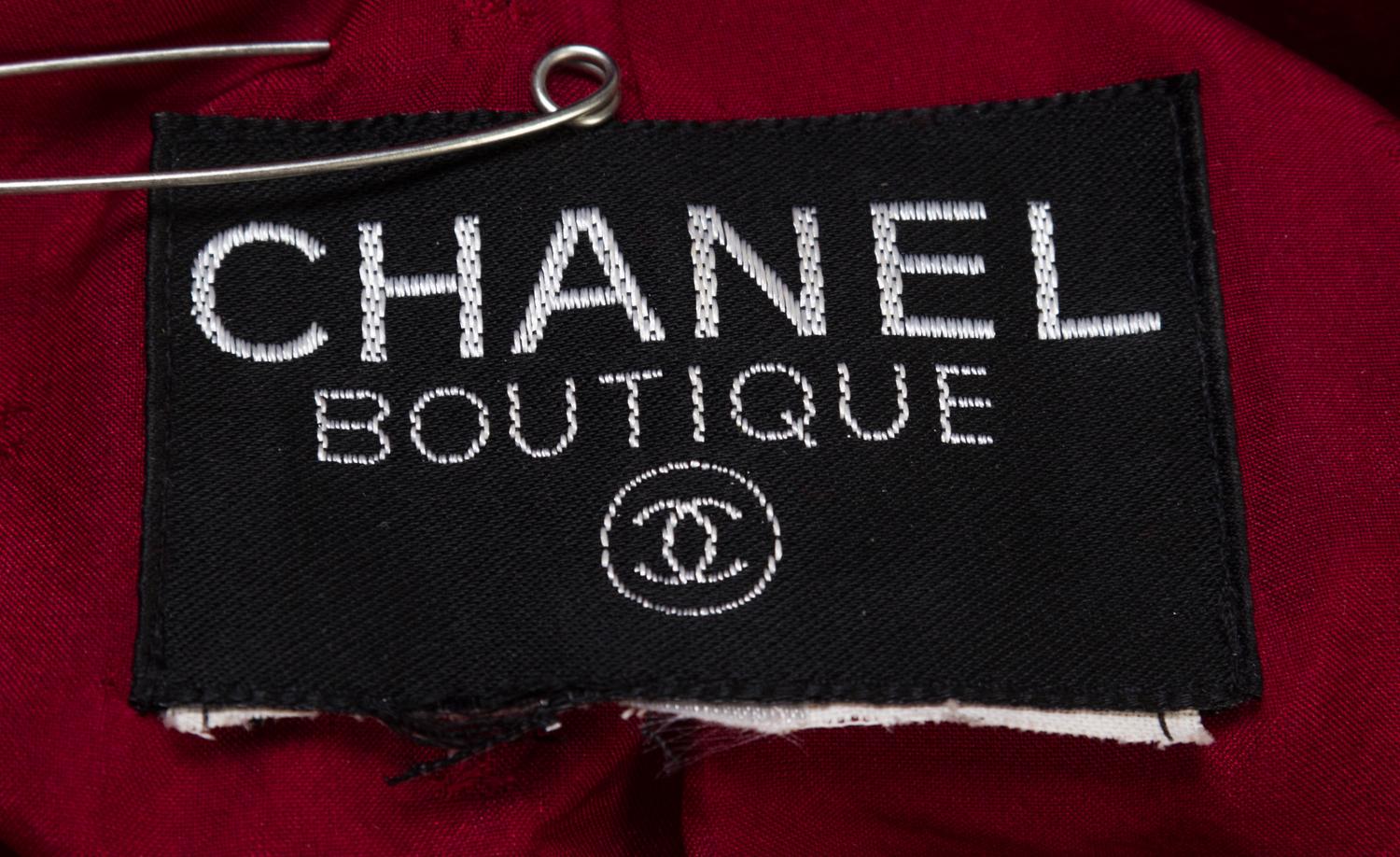 A Chanel Red Velvet Jacket,