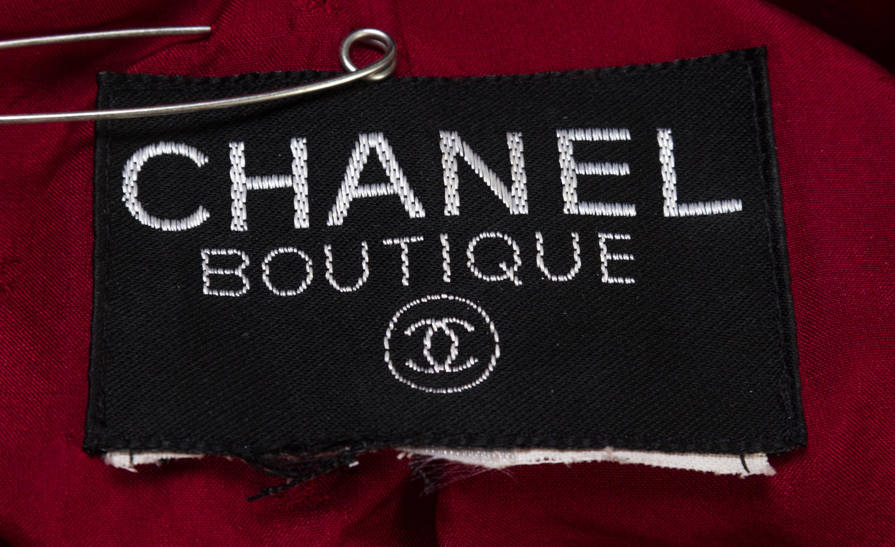 A Chanel Red Velvet Jacket,