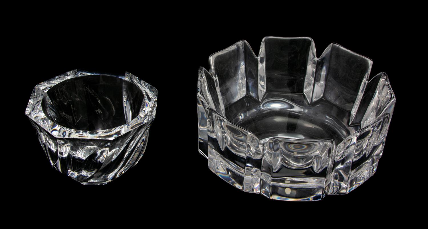 Two Orrefors Crystal Bowls Diameter of larger 7 1/8 inches. — 20TH CENTURY