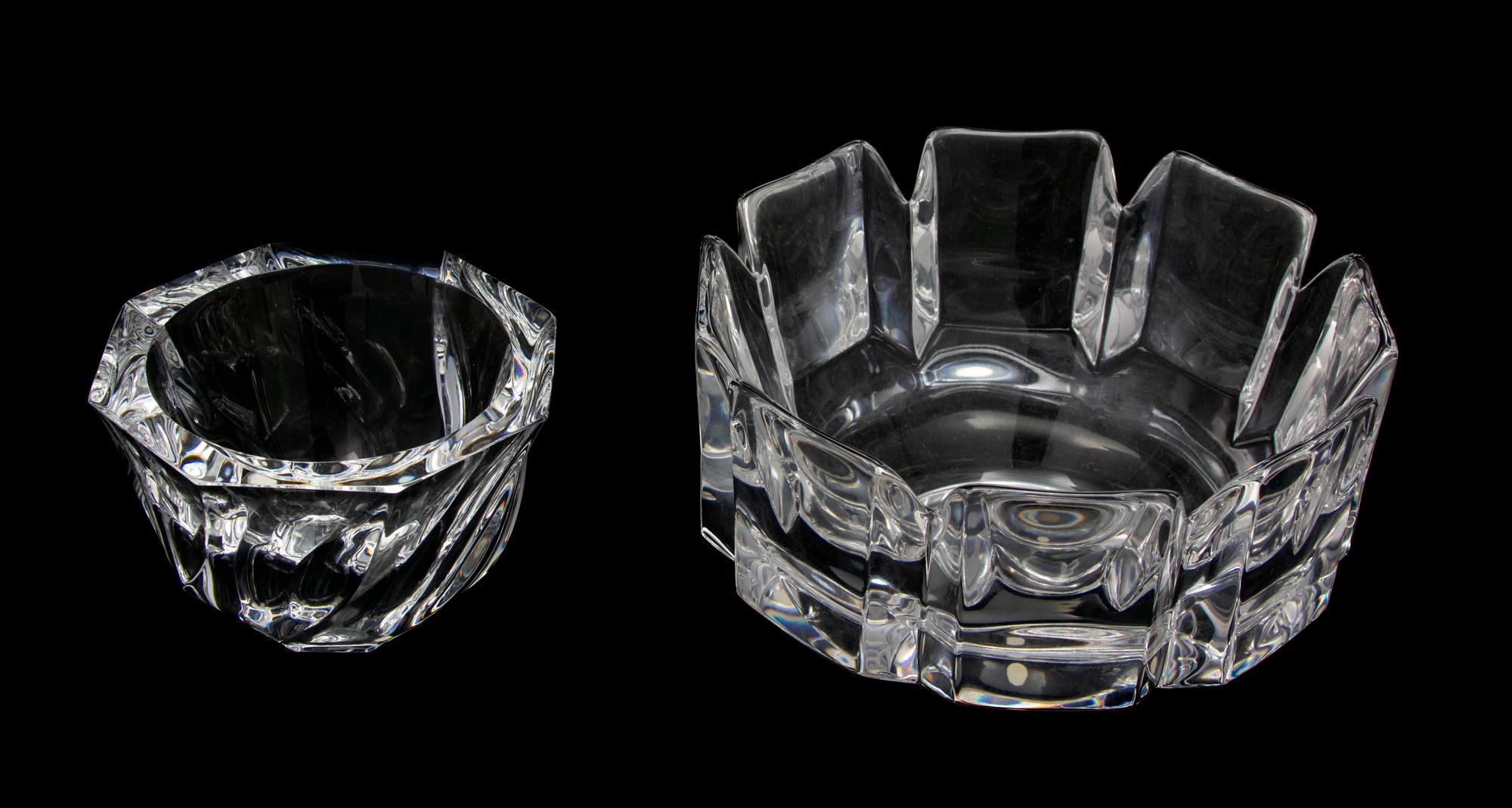 Two Orrefors Crystal Bowls Diameter of larger 7 1/8 inches. — 20TH CENTURY