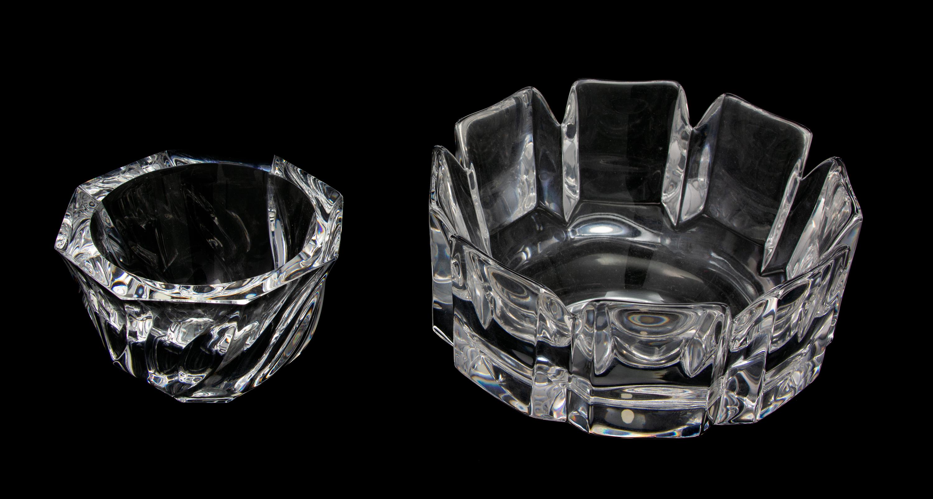 Two Orrefors Crystal Bowls Diameter of larger 7 1/8 inches. — 20TH CENTURY