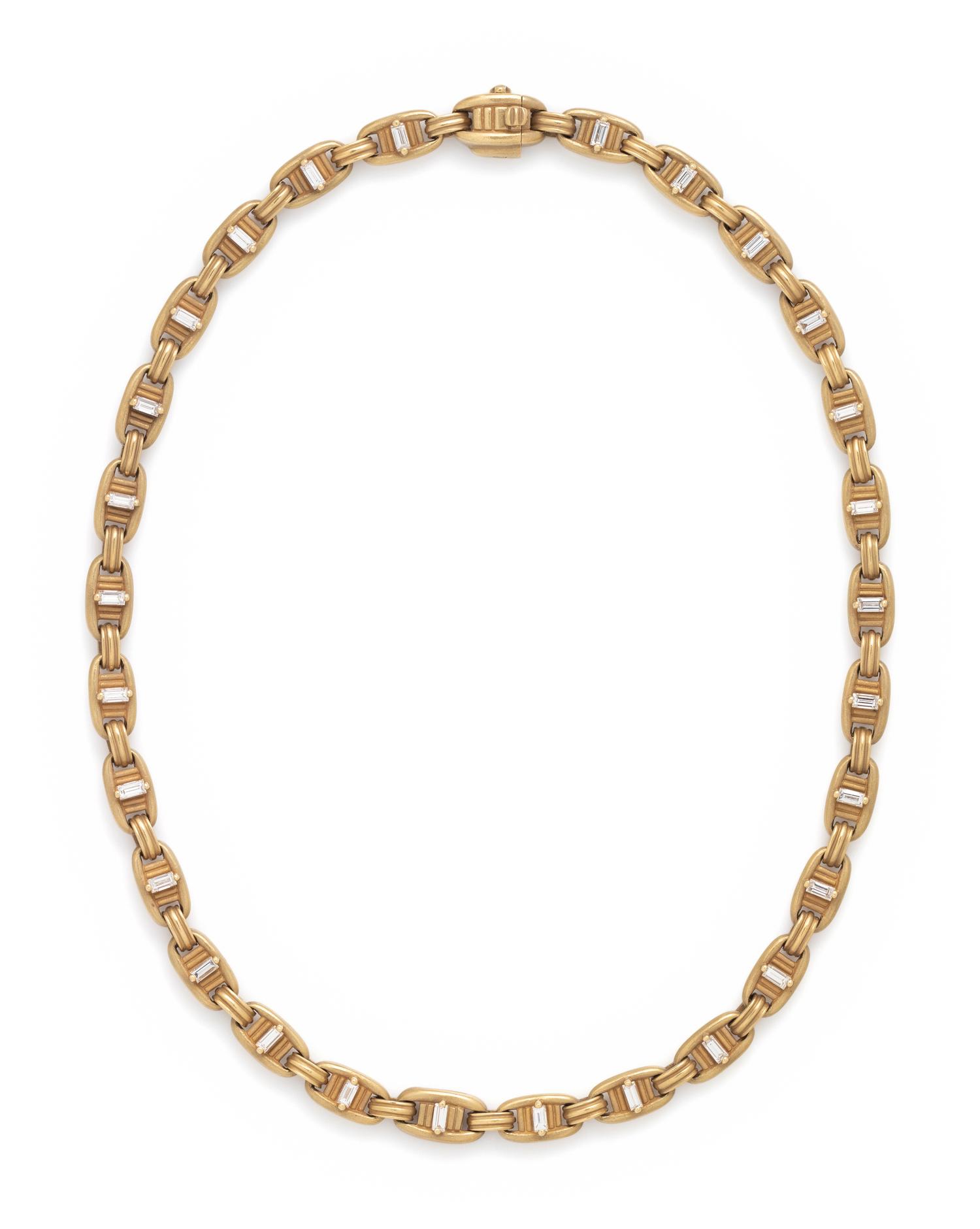 KIESELSTEIN-CORD, YELLOW GOLD AND DIAMOND 'POMPEII' NECKLACE