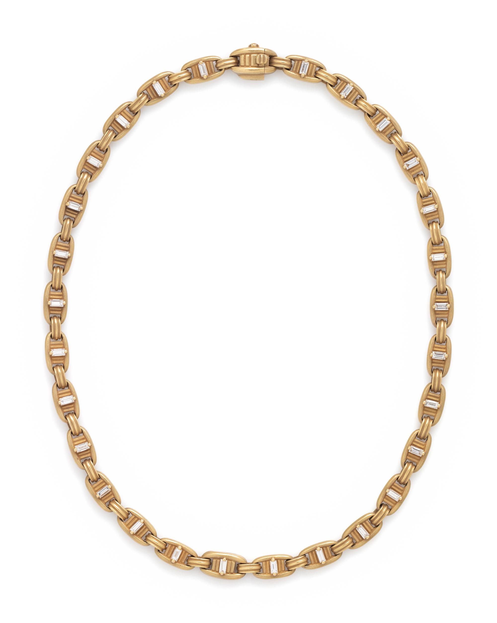 KIESELSTEIN-CORD, YELLOW GOLD AND DIAMOND 'POMPEII' NECKLACE