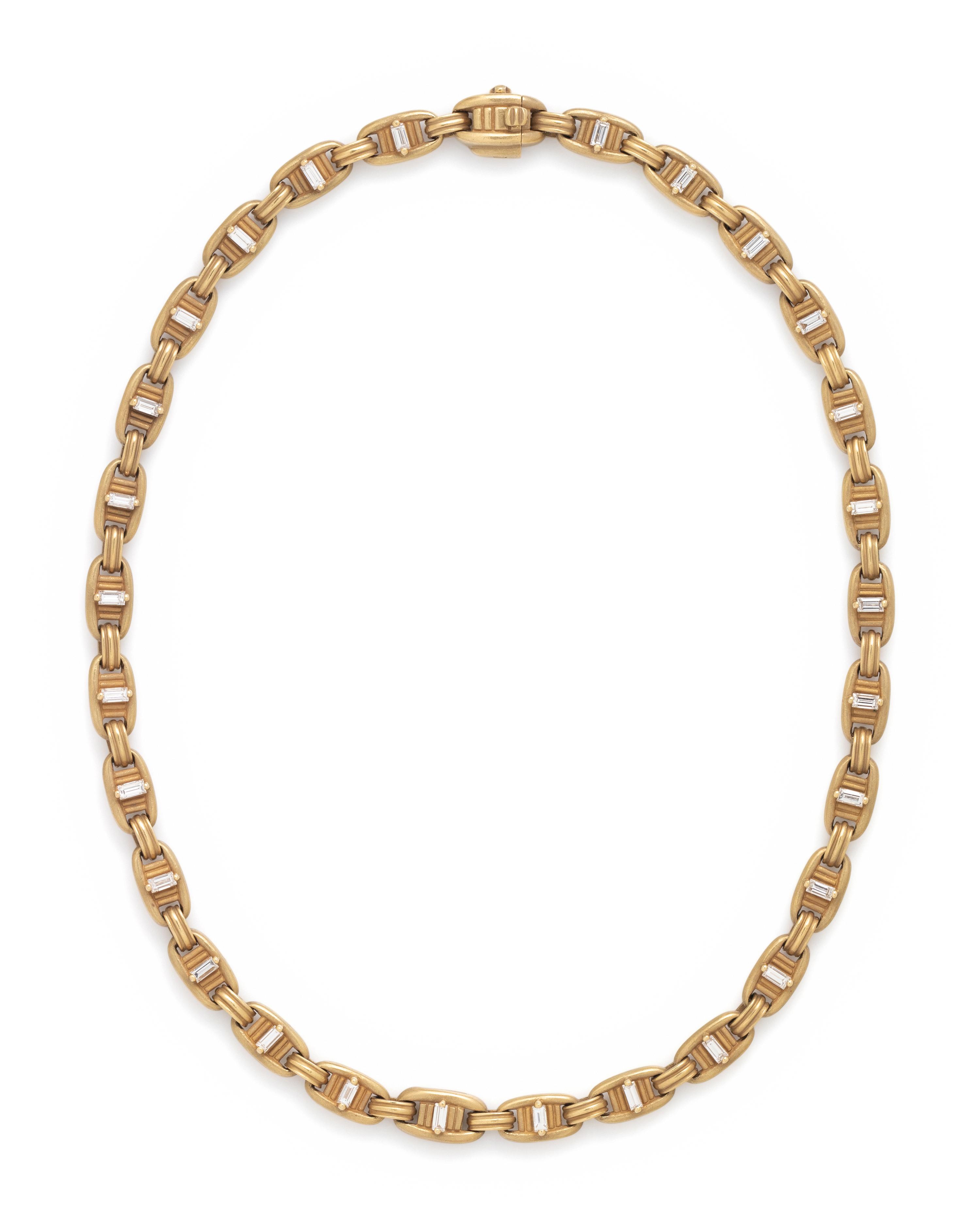 KIESELSTEIN-CORD, YELLOW GOLD AND DIAMOND 'POMPEII' NECKLACE