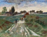 Stephen Parrish, (American, 1864-1938), Clearing After a Shower Storm, Lower Bridge, Bass River, Cape Cod