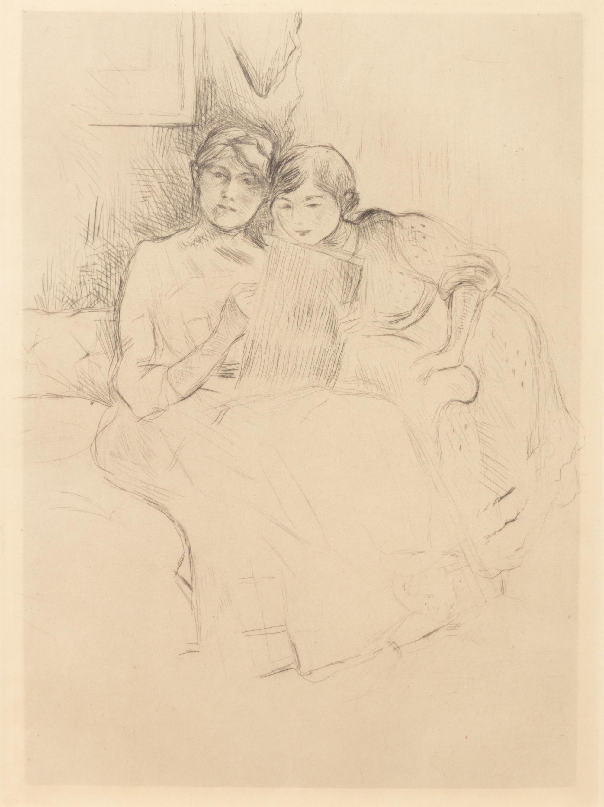 La Leçon de dessin (Berthe Morisot, dessinant avec sa fille) (The Drawing Lesson [Berthe Morisot Drawing with Her Daughter])
